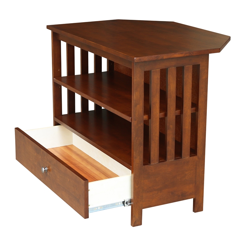 International Concepts Mission Corner TV Stand in Brown