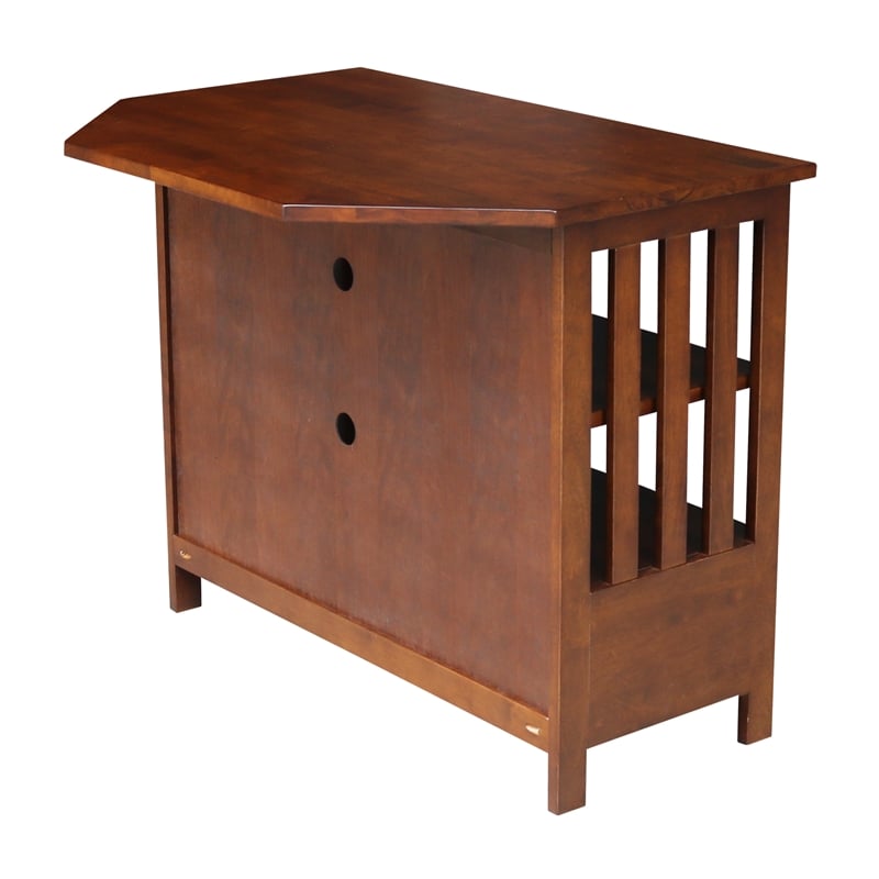 International Concepts Mission Corner TV Stand in Brown