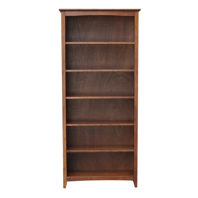 International Concepts Solid Wood Shaker Bookcase - 72