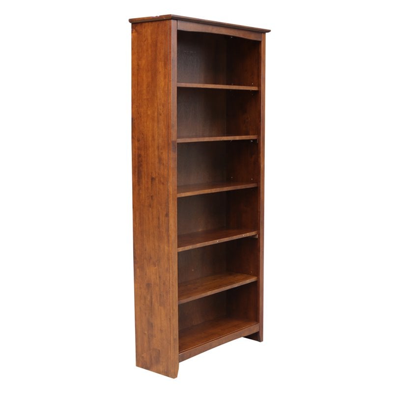 International Concepts Solid Wood Shaker Bookcase - 72