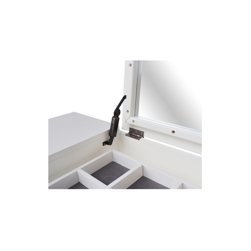 International Concepts Solid Wood Vanity Table  in White