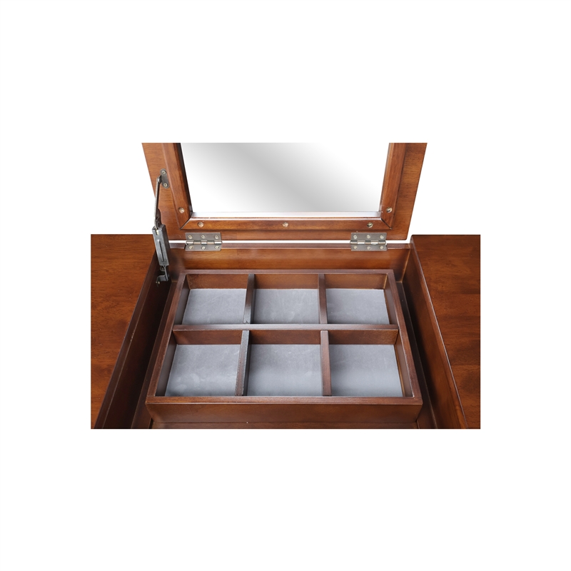 International Concepts Solid Wood Vanity Table in Espresso