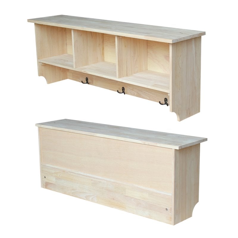 International Concepts Wall Shelf Unit with Storage
