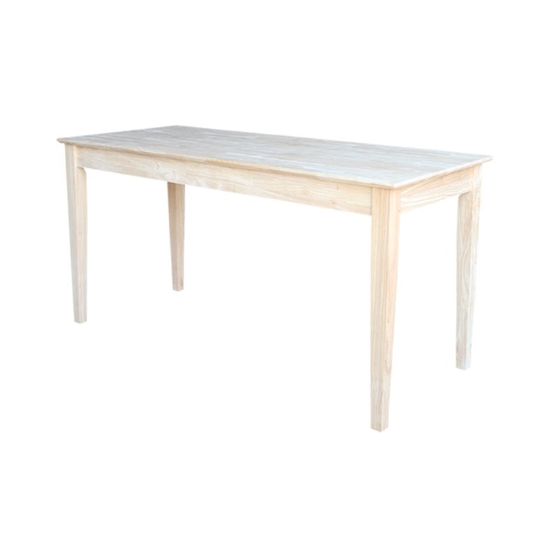 International Concepts Unfinished Solid Wood Writing Desk With Drawer