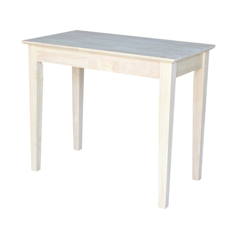 International Concepts Solid Wood Writing Table  Unfinished