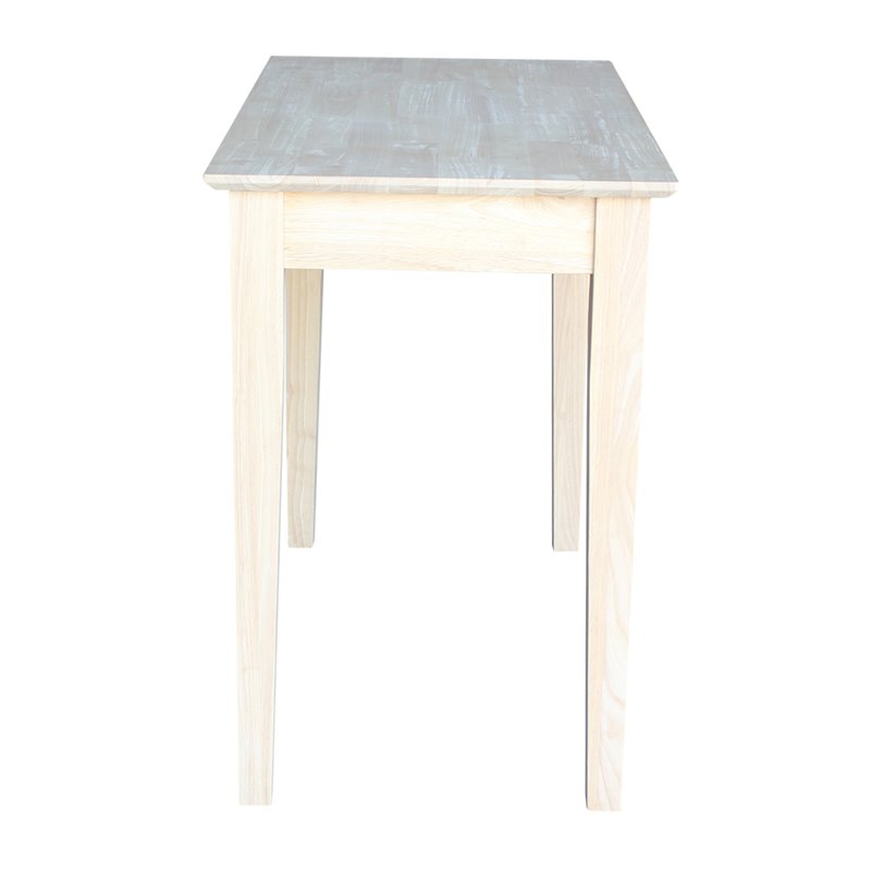 International Concepts Solid Wood Writing Table  Unfinished