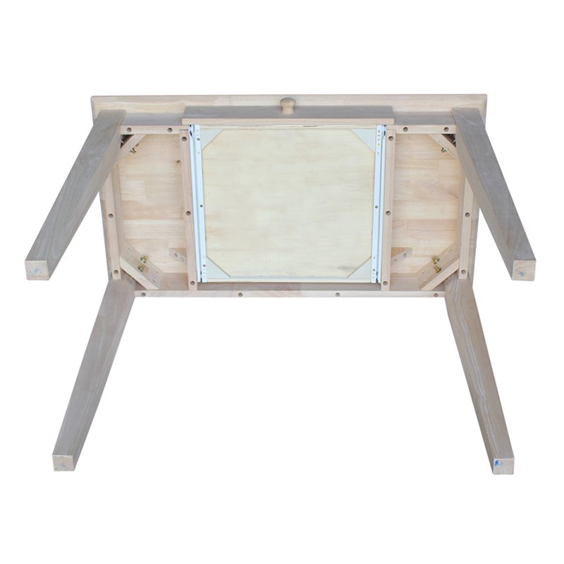 International Concepts Solid Wood Writing Table  Unfinished