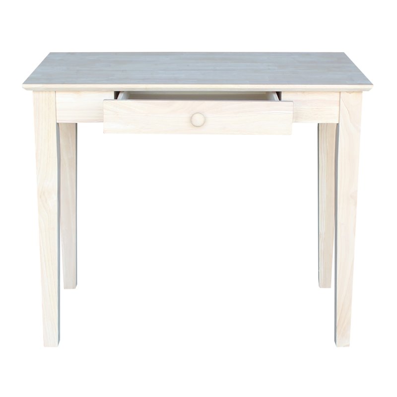 International Concepts Solid Wood Writing Table  Unfinished