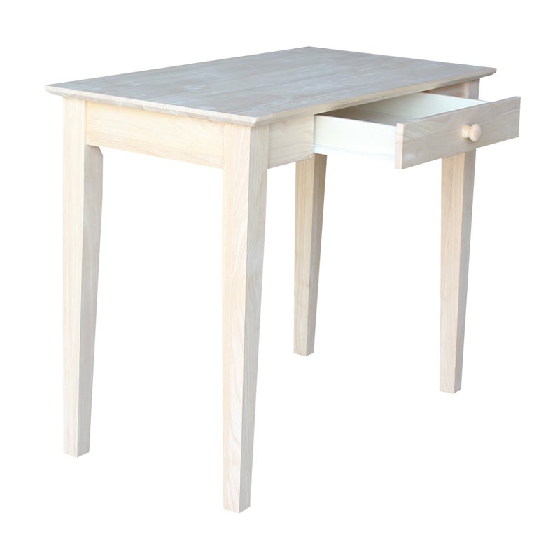 International Concepts Solid Wood Writing Table  Unfinished