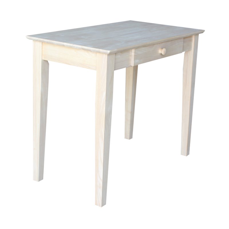 International Concepts Solid Wood Writing Table  Unfinished