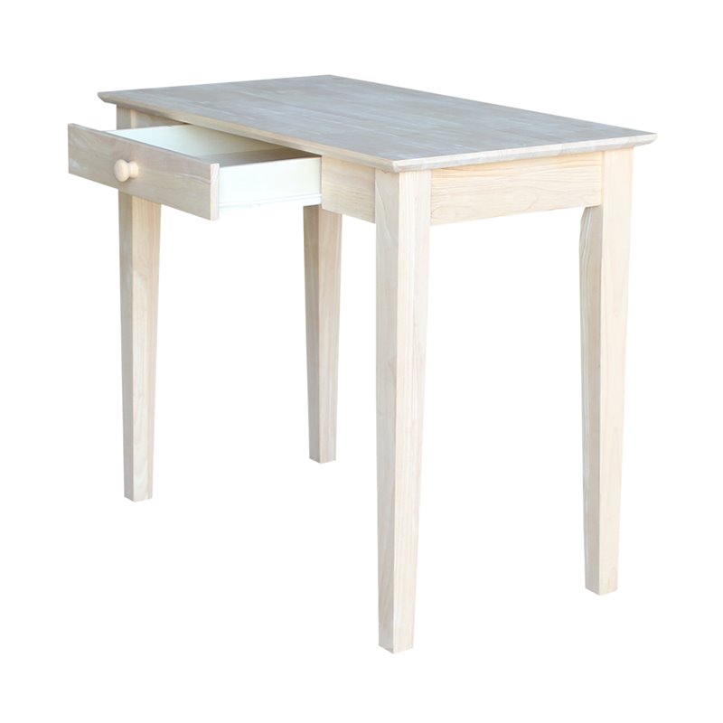 International Concepts Solid Wood Writing Table  Unfinished
