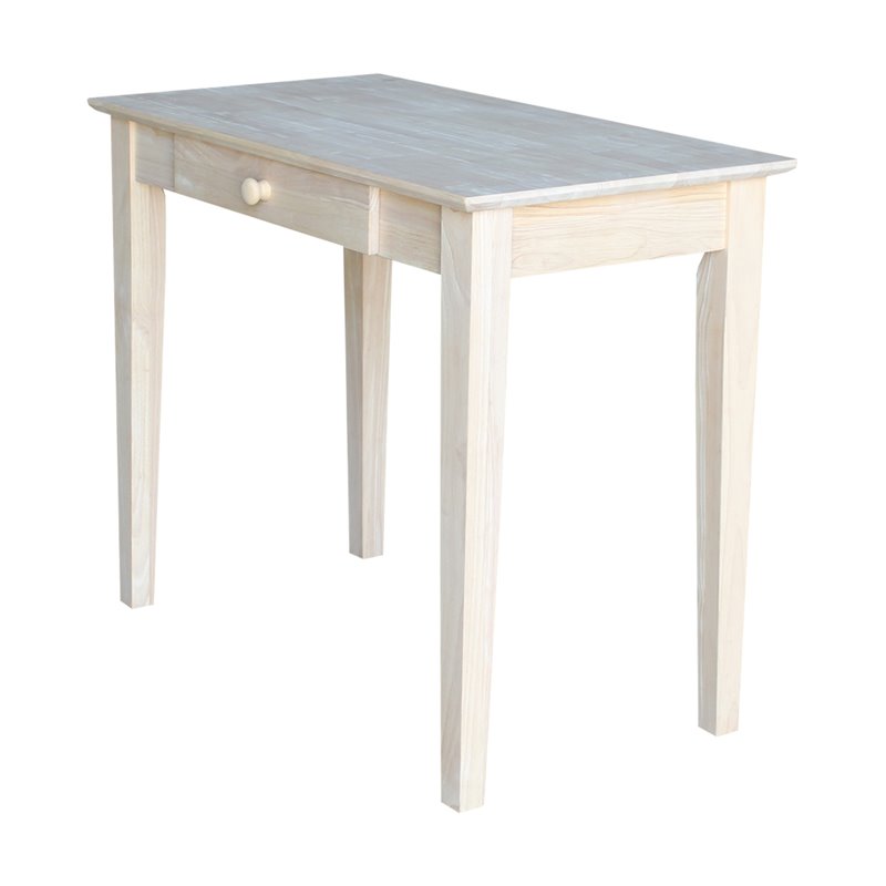 International Concepts Solid Wood Writing Table  Unfinished