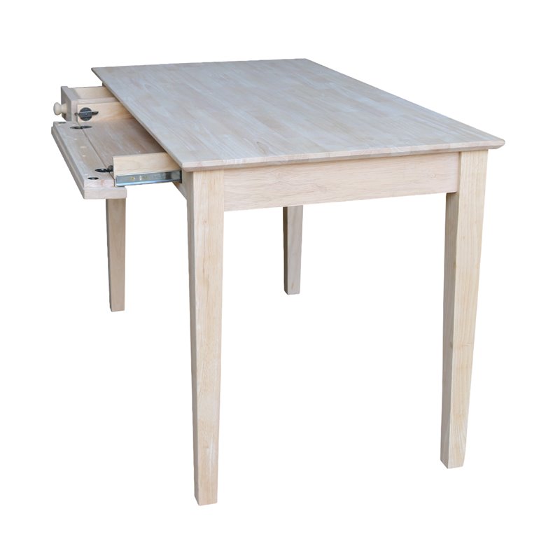International Concepts Computer Desk With Flip Down Drawer