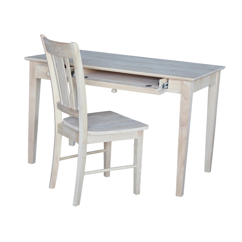 International Concepts Desk With Chair  Unfinished