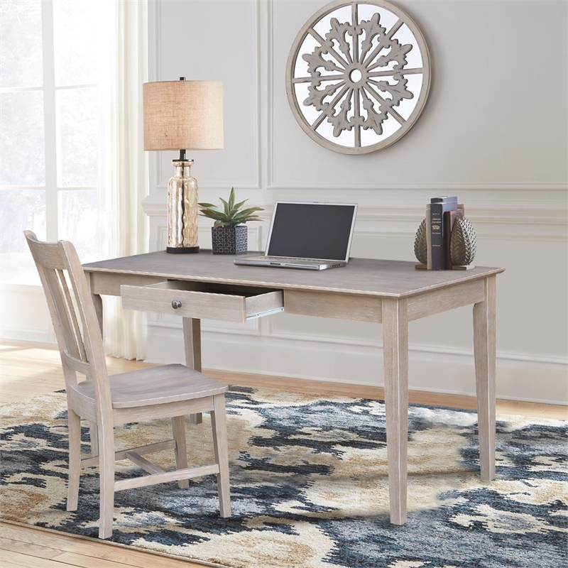 International Concepts Desk With Drawer - Larger Size And Chair