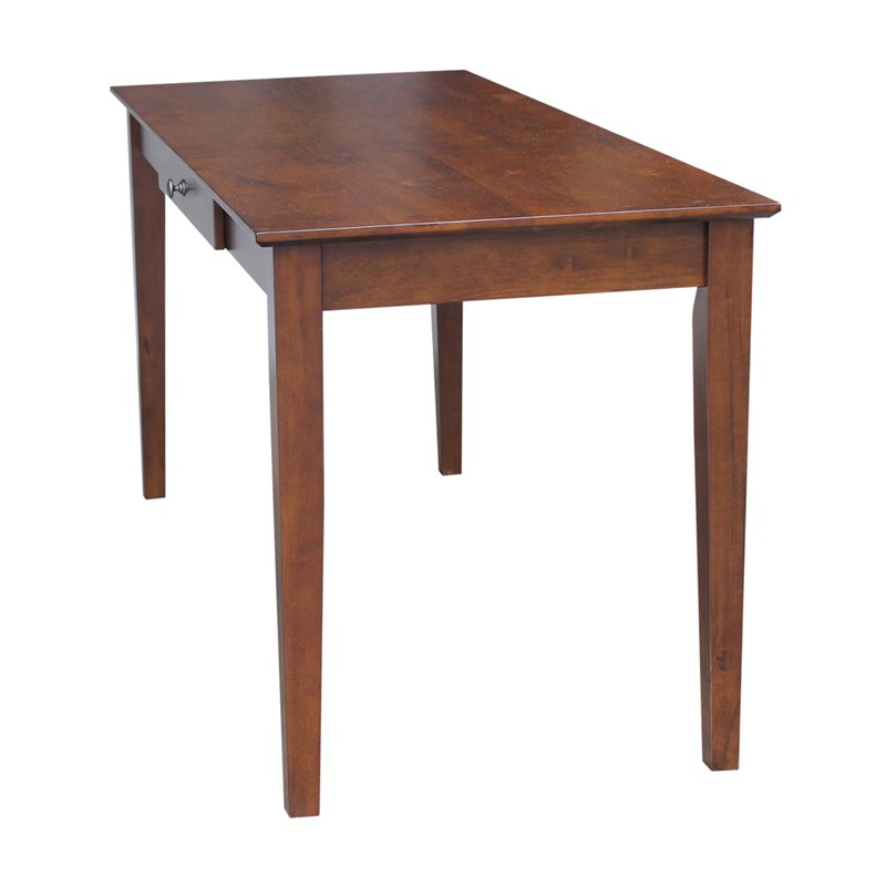 International Concepts 1 Drawer Large Writing Desk in Espresso