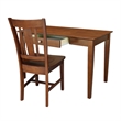 International Concepts Desk With Drawer - Basic Size And Chair