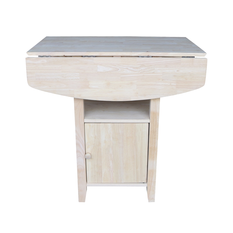 International Concepts Dual Drop Leaf Bistro Table - Bar Height - With Storage