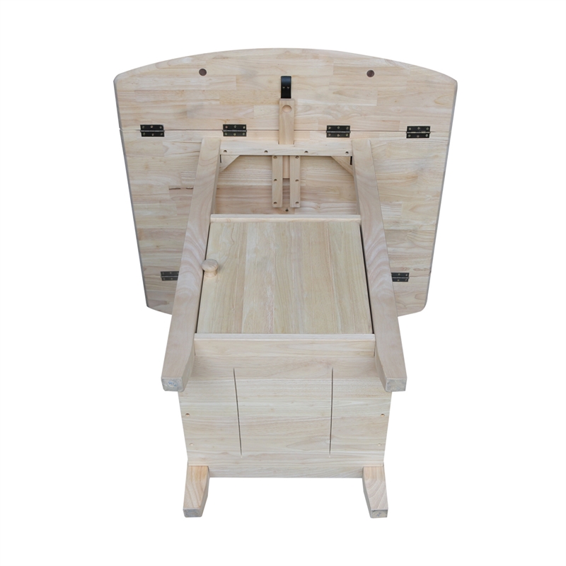 International Concepts Dual Drop Leaf Bistro Table - Bar Height - With Storage