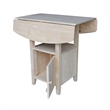 International Concepts Dual Drop Leaf Bistro Table - Bar Height - With Storage