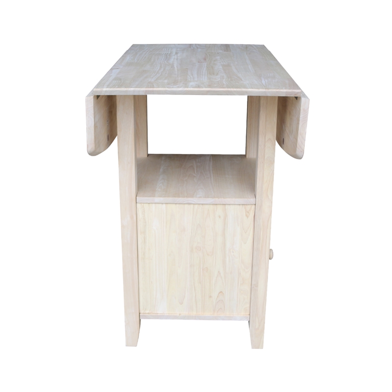 International Concepts Dual Drop Leaf Bistro Table - Bar Height - With Storage