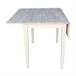 Unfinished Solid Wood Dual Drop Leaf Dining Table - Square