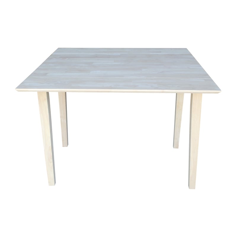 Unfinished Solid Wood Dual Drop Leaf Dining Table - Square