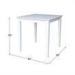 International Concepts Solid Wood Top Table - Dining Height