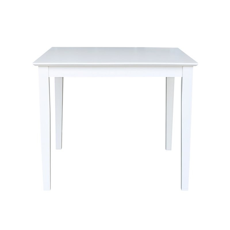 International Concepts Solid Wood Top Table - Dining Height - in White