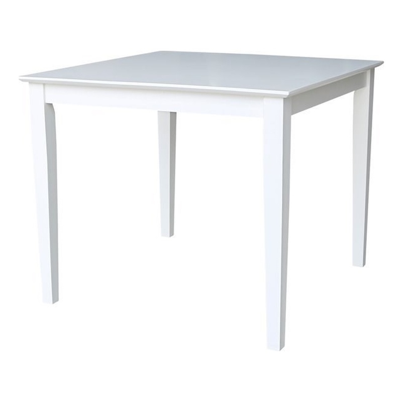 International Concepts Solid Wood Top Table - Dining Height - in White