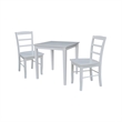 International Concepts 30X30 Dining Table With 2 Ladder Back Chairs