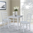 International Concepts 30X30 Dining Table With 2 Ladder Back Chairs