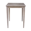 International Concepts Solid Wood Top Table - Counter Height