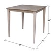 International Concepts Solid Wood Top Table - Counter Height