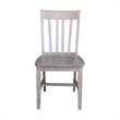 30x30 Solid Wood Dining Table With 2 Cafe Chairs in Washed Gray Taupe