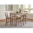 30X48 Counter Height Dining Table With 4 Counter Height Stools-Washed Gray Taupe