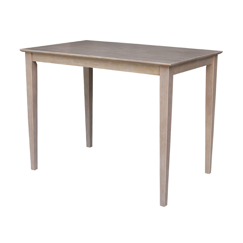 30X48 Counter Height Dining Table With 4 Counter Height Stools-Washed Gray Taupe