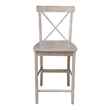30X48 Counter Height Dining Table With 4 Counter Height Stools-Washed Gray Taupe
