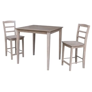 36X36 Counter Height Dining Table With 2 Madrid Counter height Stools