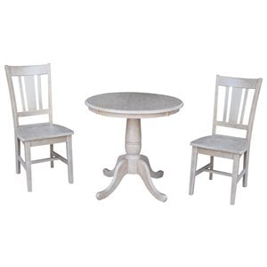 International Concepts 30&quot Round Top Pedestal Table - With 2 San Remo Chairs