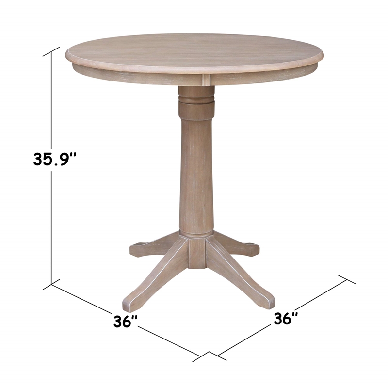 International Concepts 3 Piece Pedestal Counter Height Dining Set