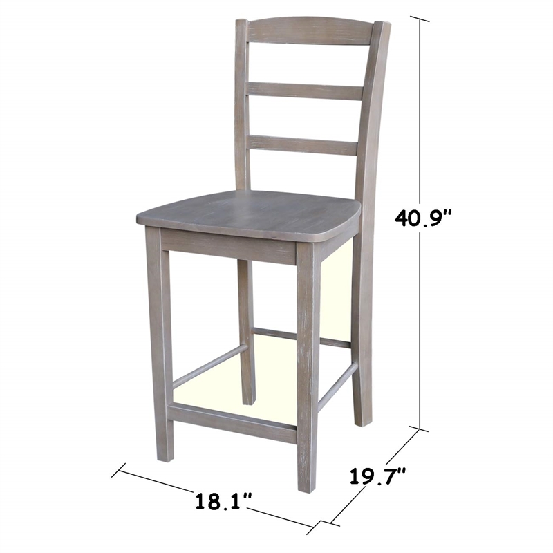 International Concepts 3 Piece Pedestal Counter Height Dining Set