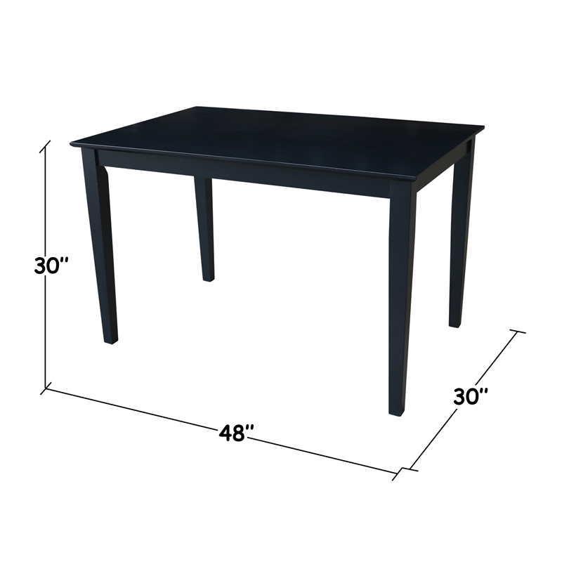 International Concepts Solid Wood Table in Black