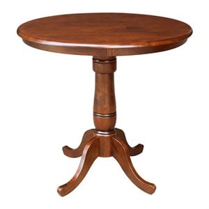 International Concepts 36&quot Solid Wood Round Top Counter Table in Espresso