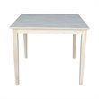 International Concepts Solid Wood Top Table in Unfinished