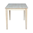 International Concepts Solid Wood Top Table