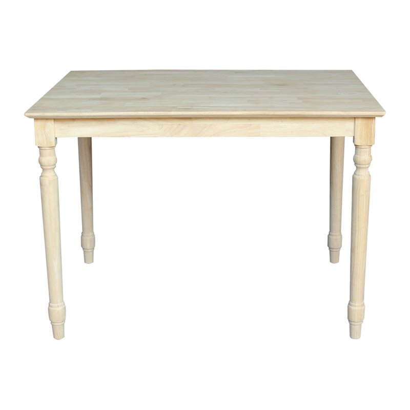 International Concepts Solid Wood Top Table - Turned Legs