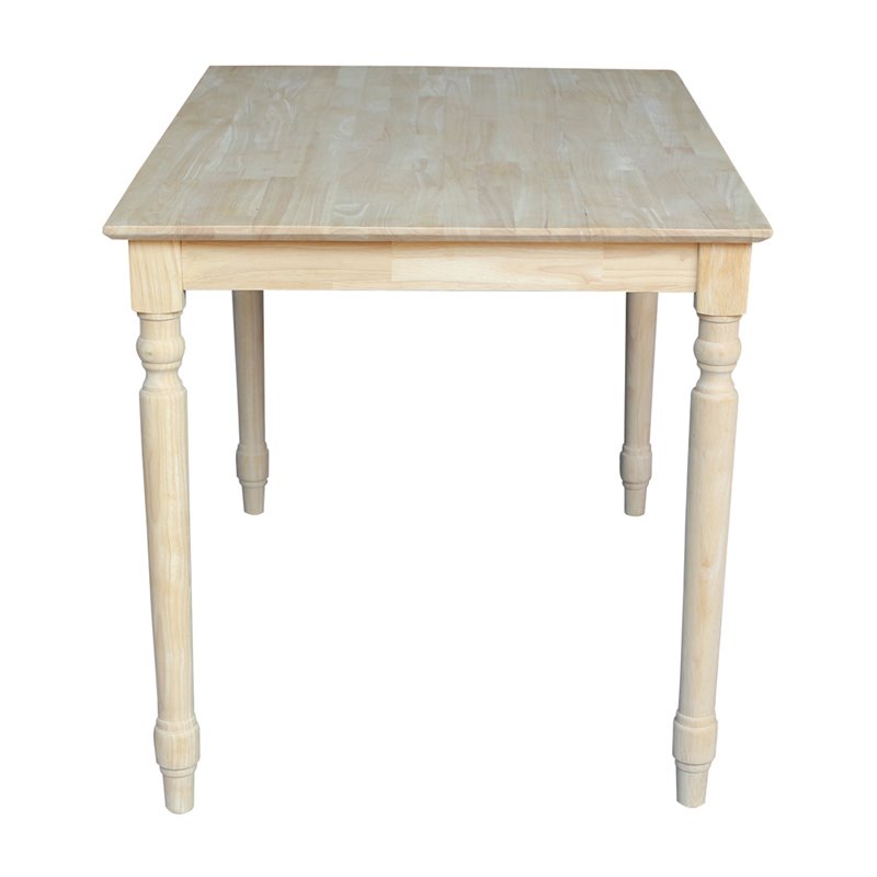 International Concepts Solid Wood Top Table - Turned Legs