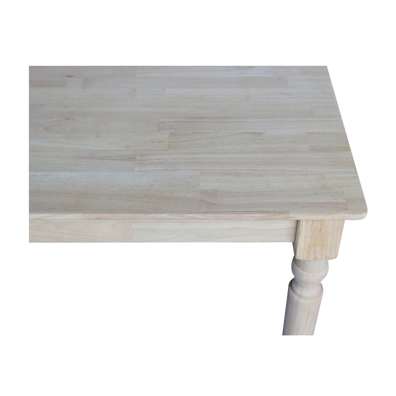 International Concepts Solid Wood Top Table - Turned Legs