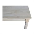 International Concepts Solid Wood Top Table - Turned Legs